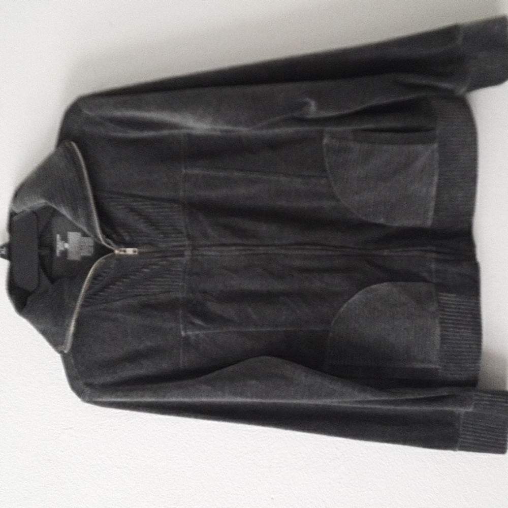Jones New York velour zip up jacket LP